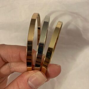 Gold and Silver Tone Bangle Set of 3